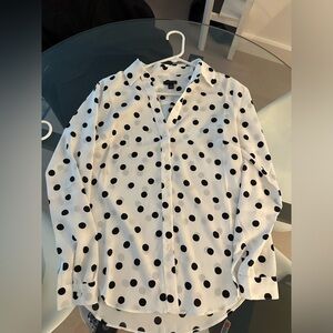 Ann Taylor Polka Dot Essential Shirt